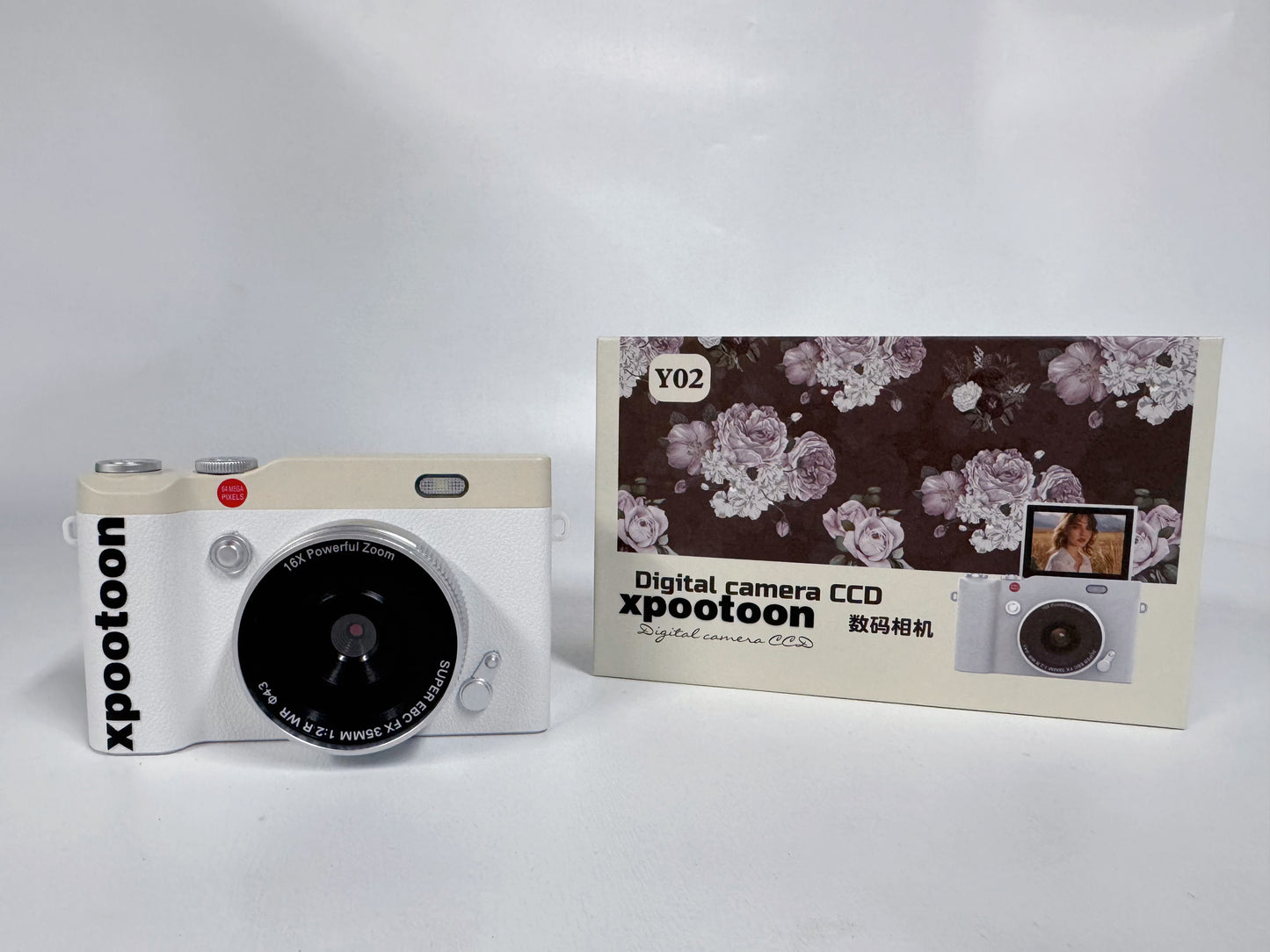 xpootoon 4K Digital Camera for Photography Vlogging: 64 MP Camera for Video - 16x Zoom Camera, 180° Flip Screen Compact Digital Camera