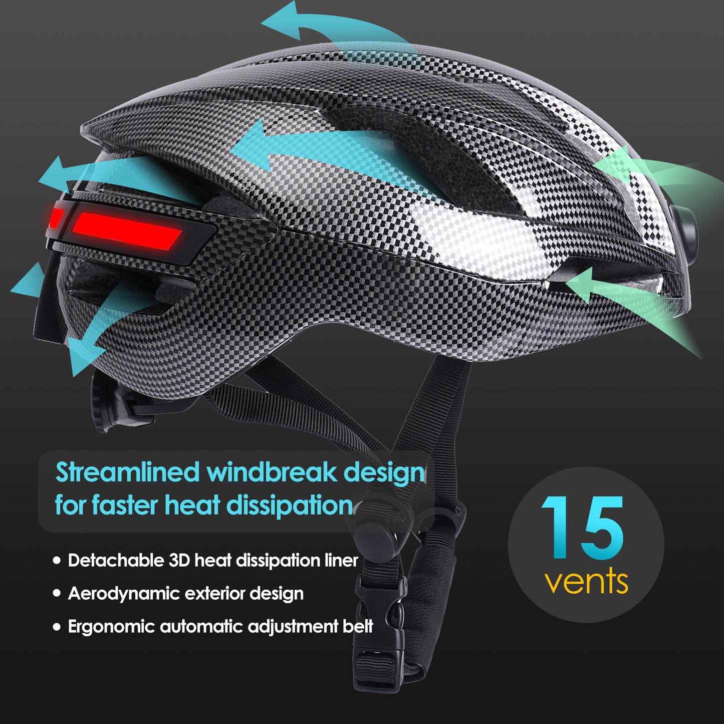 xpootoon Adult Bike Helmet with Bluetooth,Camera Smart, Warning Lights and Rear Turn Signal, 1080P HD Video, Included 64GB Card, GPS Track Recording
