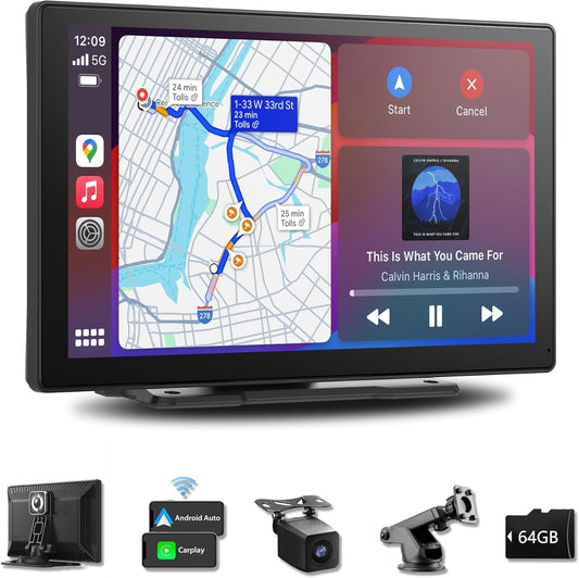 Wireless Apple CarPlay & Android Auto Portable Carplay Radio